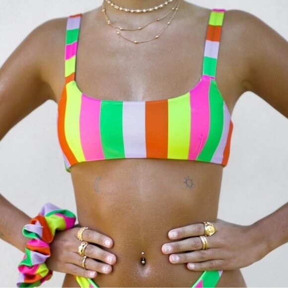 THALASSA SWIM Athena Bikini Top in Stripes - Picture 2 of 6